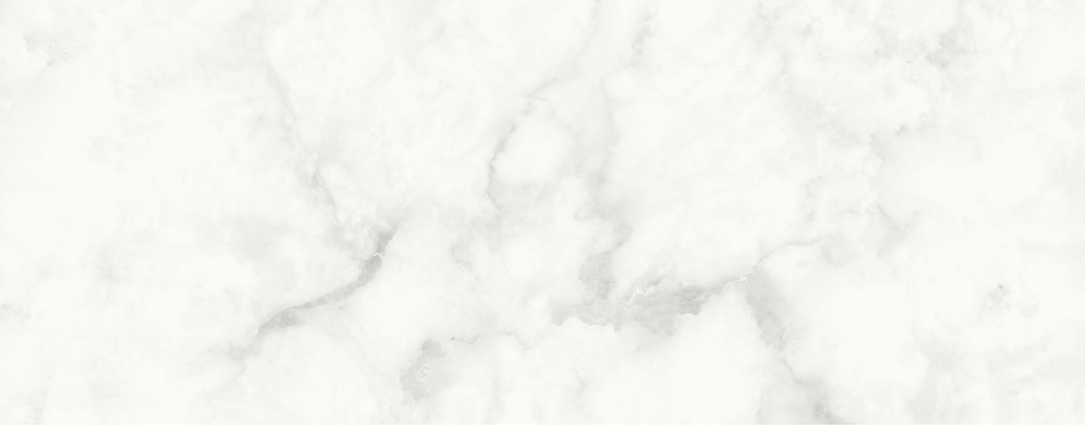 Textured white marble background with subtle gray veining.